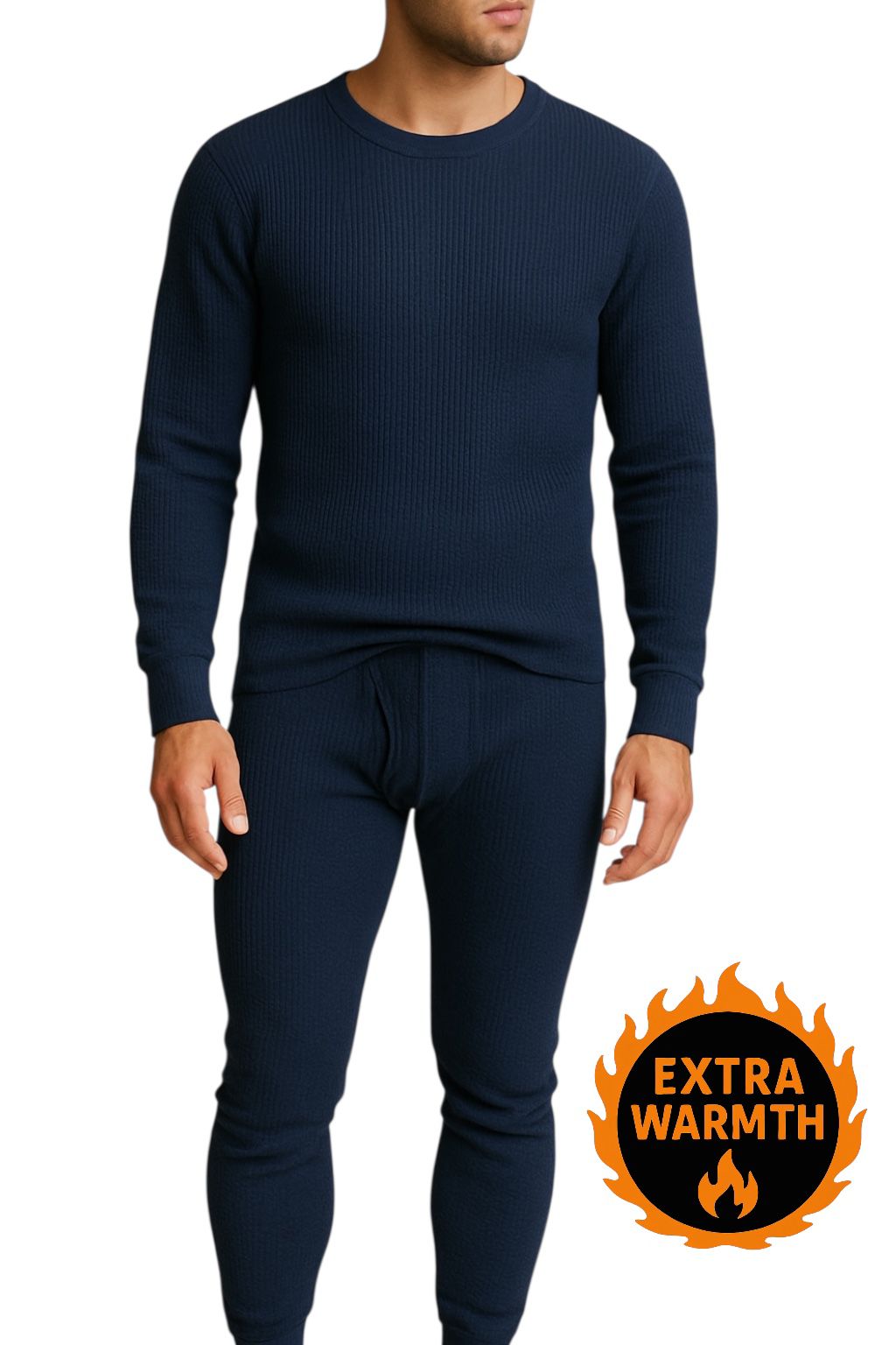 Men’s Thermal Underwear Set – Extra Warm Long Johns 3-Pack (Black, Navy, Gray)