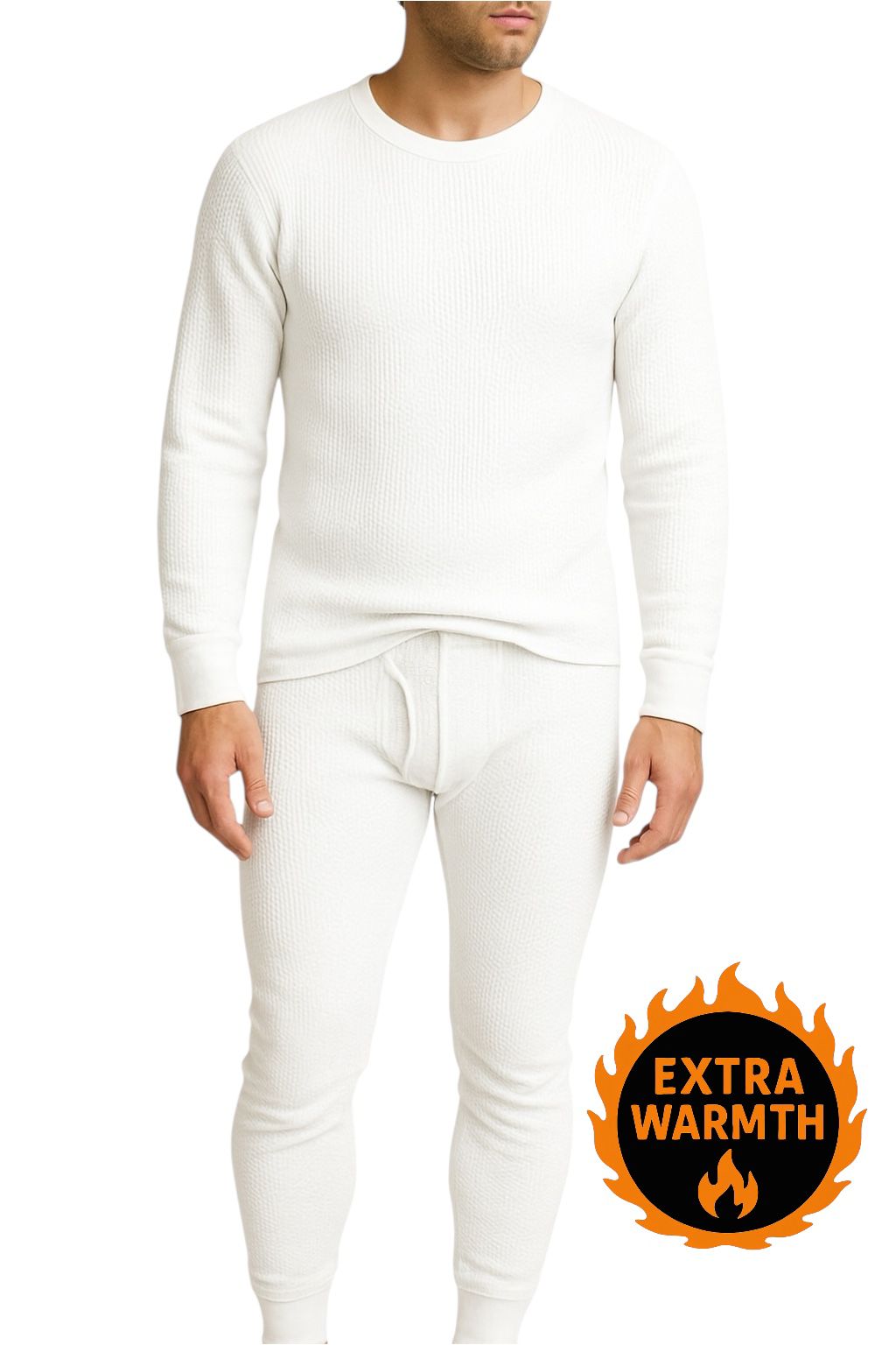 Men’s Thermal Underwear Set – Extra Warm Long Johns 3-Pack (Gray, White, Navy)
