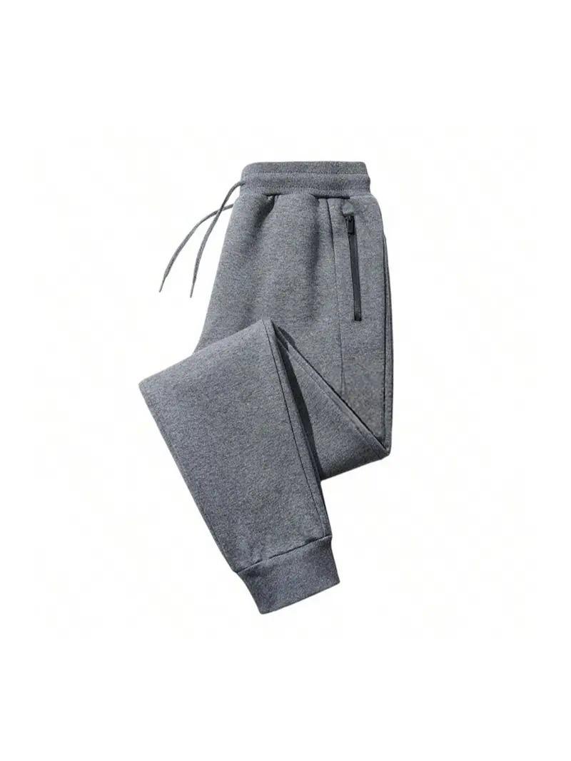 Men’s Jogger Pants – Slim Fit Sweatpants with Zipper (Green, Black, Gray, Dark Gray)