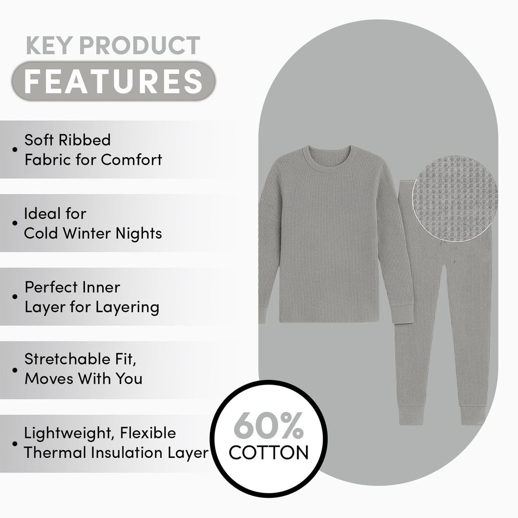 Men’s Thermal – Extra Warm Long Johns (Black, Charcoal, White, Navy)